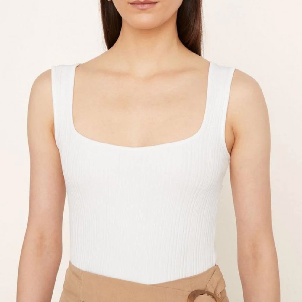 Vince Rib Sweetheart-Neck Camisole